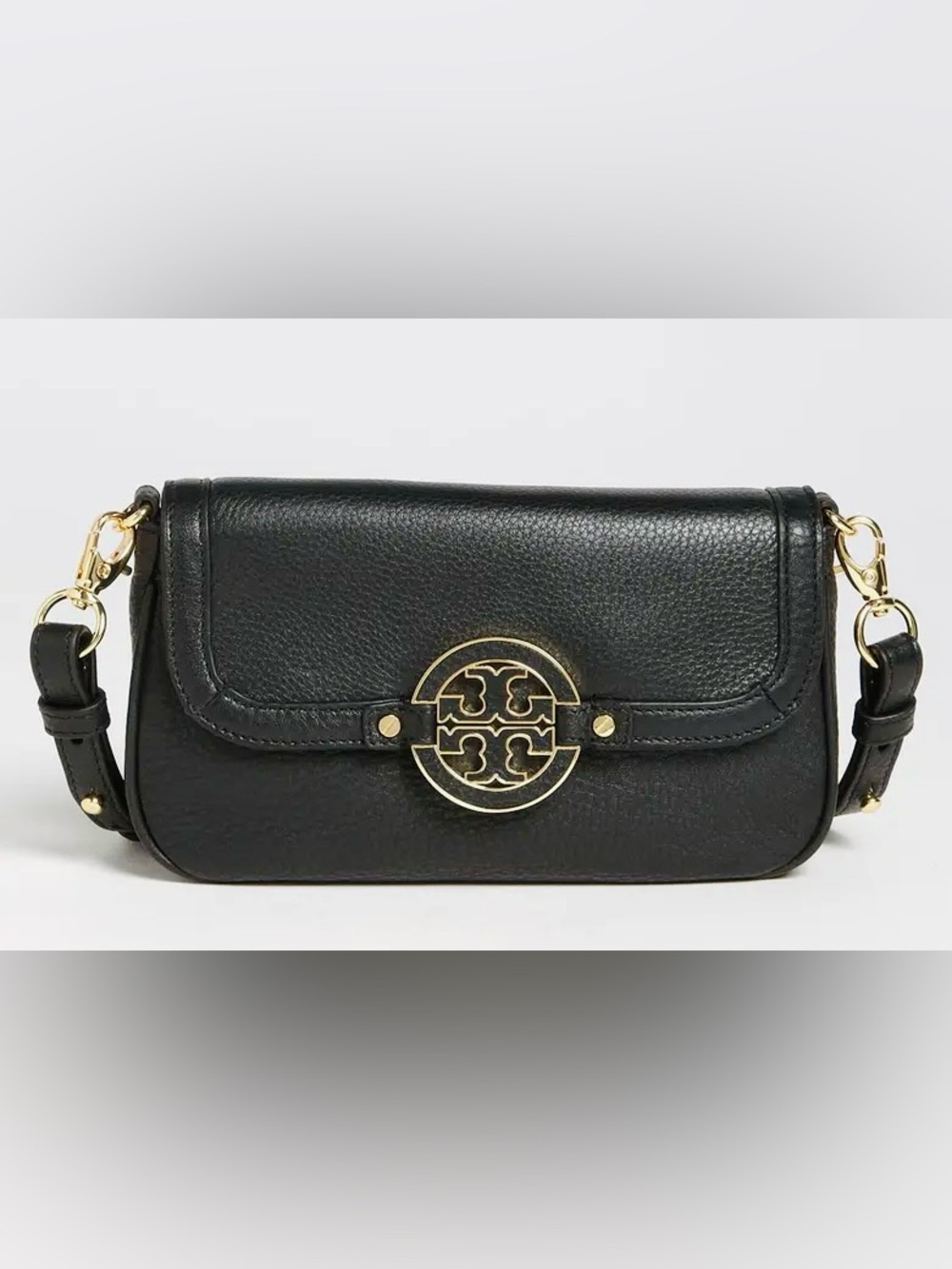 Tory Burch Amanda Leather Crossbody Bag in Black with Dust Bag